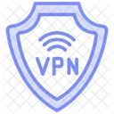 Vpn Security Duotone Line Icon Icono