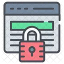 Web Seguridad Sitio Web Icono