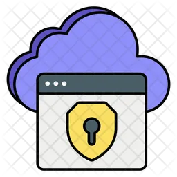 Seguridad web en la nube  Icono