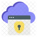 Seguridad web en la nube  Icono