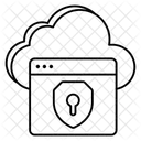 Seguridad web en la nube  Icono