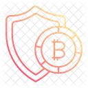 Seguro Bitcoin Seguridad Icono