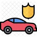 Seguro De Carro Protecao De Carro Seguro Ícone