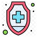 Seguro Medico Salud Y Medico Escudo Icono