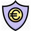 Euro Seguranca Do Euro Escudo Ícone