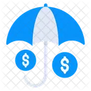 Seguro Financiero Proteccion Del Dinero Seguridad Financiera Icono