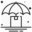 Seguro De Encomendas Guarda Chuva Pacote Ícone