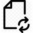 Seite Dokument Synchronisierung Symbol