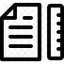 Seite Dokument Lineal Symbol