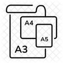 Seitengrossen Formate Papier Symbol