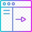 Seitenleiste Layout Schnittstelle Symbol