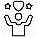 Selbstwert Liniensymbol Symbol