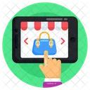 Compras Moveis Mcommerce Selecione Produto Ícone