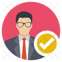 Selected Candidate Businessman Icon
