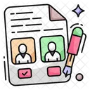 Selected Candidate Selected Person Ballot Paper 아이콘