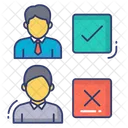 Man Tick Close Icon