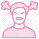 Self Anger Duotone Line Icon Icon