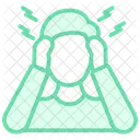 Self Anxiety Duotone Line Icon Icon