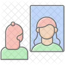 Self Reflection Lineal Color Icon Icon