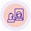 Self Reflection Line Icon Icon