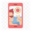 Selfie Smart Phone Icon
