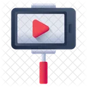 Mobile Video Selfie Stick Mobile Movie Symbol