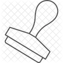 Sello De Tinta De Borde Fino Icono