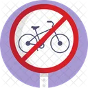 Sem Bicicleta Placa Poste Icon