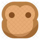 Cara Plana Macaco Emoji Ícone