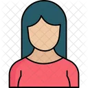 Avatar De Estudante Mulher Estudante Ícone