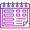 Semana Calendario Diario Icono
