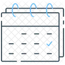 Calendario Semana Semana Datas Ícone