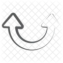 Two Headed Arrows Semicircle Arrows Double Sided Arrow Icon