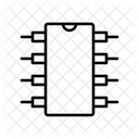 Semicondutor Chip Eletronica Ícone