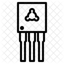 Semicondutor Transistor Chip Ícone