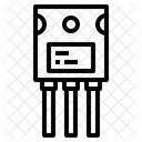 Semicondutor Transistor Chip Ícone