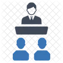 Geschaft Seminar Publikum Symbol