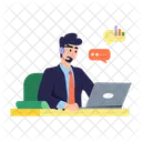 Seminário on-line de negócios  Ícone