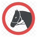 Caballo Equitacion Advertencia Icono