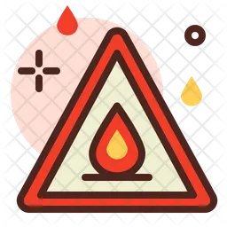 Señal de alerta de incendio  Icono