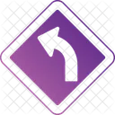 Signo de curva izquierda  Icono