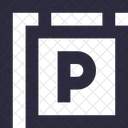Estacionamiento Signo Por Carretera Icono