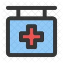 Signo De Hospital Clinica De Salud Junta Icono