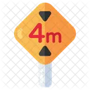 Senal De Limite De Altura Cartel Roadboard Icono