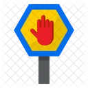 Senal De Stop Flecha Carretera Icon