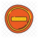 Senal De Prohibido El Paso Dibujada A Mano Senal De Prohibido El Paso Senal Icono