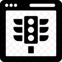 Senal De Trafico En Linea Semaforo Del Sitio Web Trafico Icono