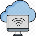 Senales Wifi Ondas Datos En La Nube Icono