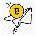 Send Bitcoin Send Crypto Send Money 아이콘