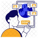 Send Chat Mobile Message Mobile Communication Icon